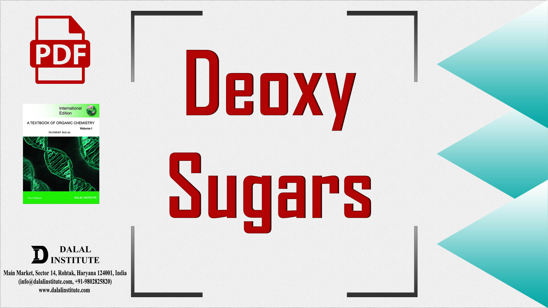Deoxy Sugars Dalal Institute