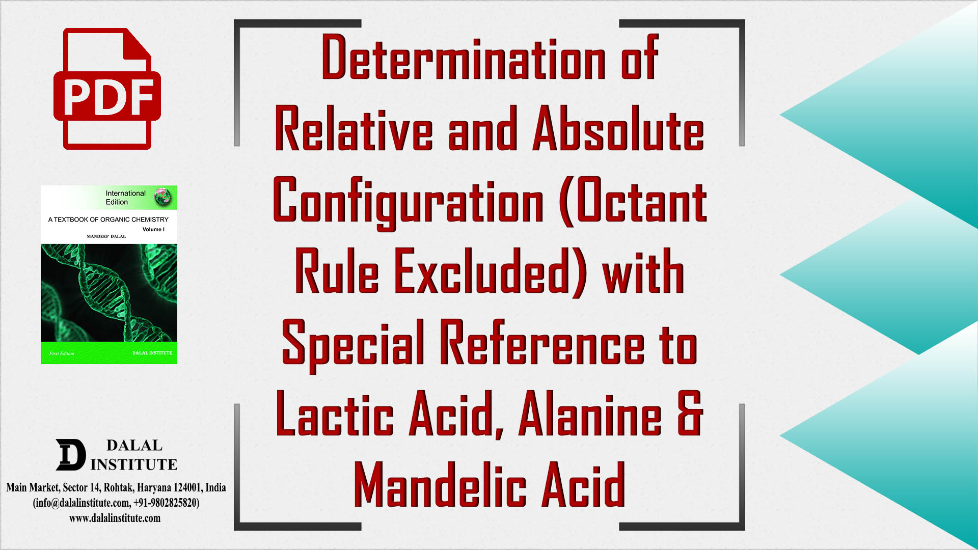 Determination Of Relative And Absolute Configuration Octant Rule 